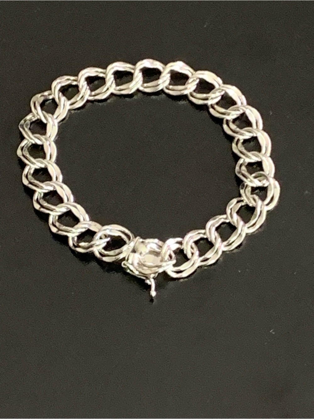 Beautiful Vintage 925 Sterling Silver Double-Link Bracelet 7.1/4” - 15g
